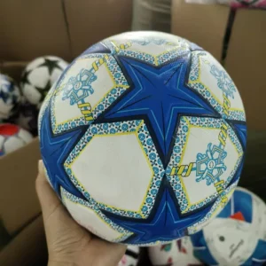 High Quality Custom Logo Thermal Bonding PU Leather Soccer Ball Deflated Size 5 OEM Support