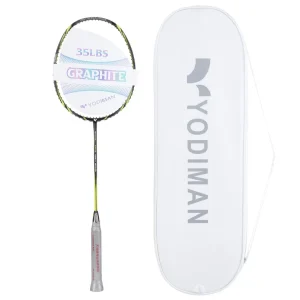 High Quality Custom Outdoor Sports Badminton Racket Durable Graphite Shaft Hard 50t Weight Full Grip Lightweight