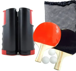 High Quality Custom Retractable Portable Table Tennis Set Net With Two Rackets and Three Balls