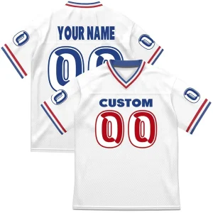 High Quality Custom Retro American Football Streetwear Rugby Tracksuit with Short Sleeves and Printed Team Name