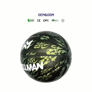 High Quality Customized Official Basketball Training Equipment PU Anti Slip High Elasticity Rubber Bladder 600-630g