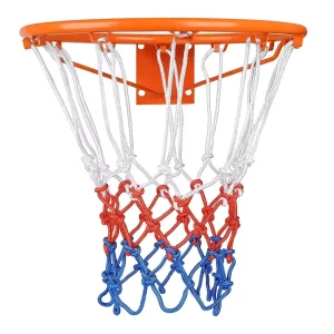 High Quality Durable Standard Size Basketball Net 12 Rings Basketball Net 2 Piece Set Court Equipment