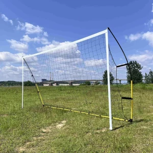 High Quality Foldable Steel Frame Soccer Goal with Fiberglass Poles Quick Set Up Portable for Backyard Practice