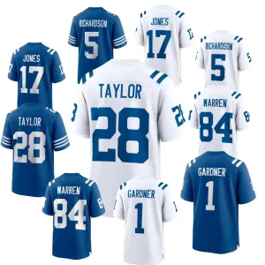 High Quality Fully Stitched #84 Warren #1 Gardner #17 Jones #28 Taylor American Football Jersey