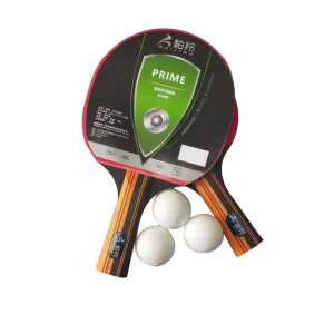 High Quality Good Quality Wooden Table Tennis Rackets With Three Ping Pong Balls