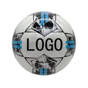 High Quality Lightweight Shining Blue Soccer Balls PU Leather Professional Thermal Bonded Personalised Outdoor Training