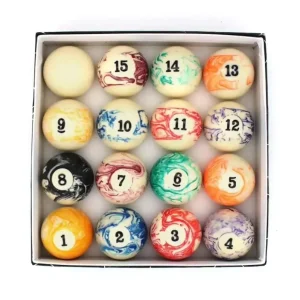 High Quality Marblized 2-1/4″ 57mm Billiard Pool Ball 16pcs/box