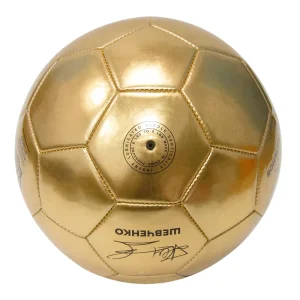 High Quality Match Metal Gold Leather PU Size 4/5 Soccer Ball Machine Sewn OEM Logo for Training PVC Rubber TPU