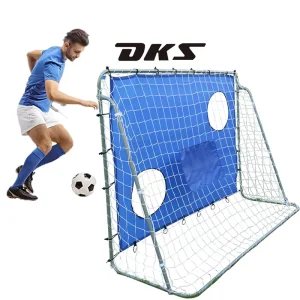 High Quality Metal Movable Training Soccer Goal Pop up 215x150cm Thick PE Net