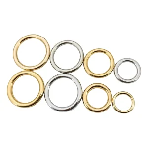 High Quality Metal O Rings Dog Leash Accessories Various Sizes Seamless Zinc Alloy O Buckle Leather Hardware Strap Bag Hanger