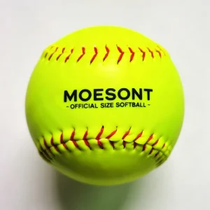 High Quality Outdoor Sports Official Yellow PVC Leather Baseball Custom Logo 12 Inch Training Softball