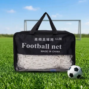High Quality Polyester Outdoor Football Net Soccer Goal Nets Hexagonal Knotless Two Networks Goal Equipment