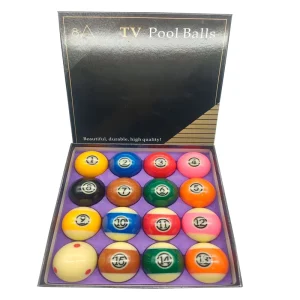 High Quality Pool Table Red Dot 8A Billiards 57.2mm 16 Resin Balls Per Set Black Eight Billiard Balls Replacement
