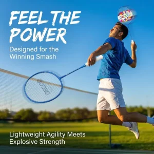 High Quality Professional Badminton Set, PU Cover, Carbon Fiber Shaft, Lightweight, Advanced Training Programs Skill