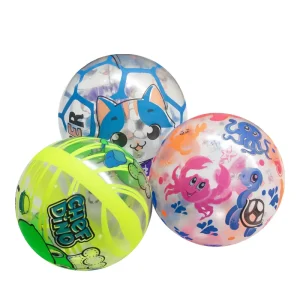 High Quality Recreational PVC Inflatable Water Balls Transparent Cartoon Beach Balls Designed For Children