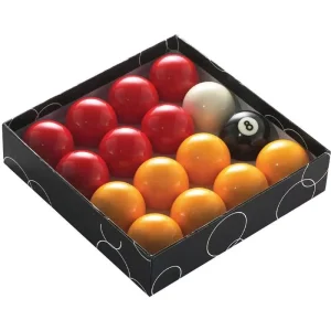 High Quality Red and Yellow 16 Pieces 50.8mm 2″ Billiard Pool Ball Set