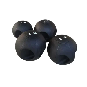 High Quality Rubber Double Handles Medicine Ball for Fitness and Yoga Exercise Durable Eco Friendly