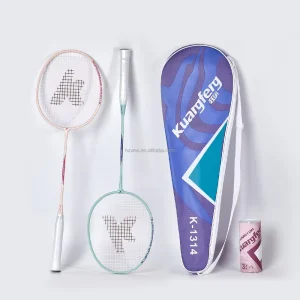 High Quality Steel Badminton Racket Set with Decal Custom logo Badminton Racquet Set
