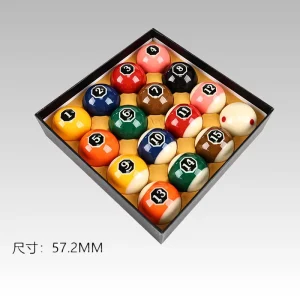 High Quality57.2 mm Resin Customized Pool Table Balls Complete Set for Billiard Pool