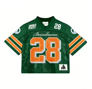 High Rugby Uniform Custom American Football Jersey OEM Service Breathable Quick-Dry Summer Retro Color Cropped Short Plus Size