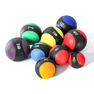 Home Gym Workout Non Slip Color Rubber Medicine Ball Weighted Slam Balls
