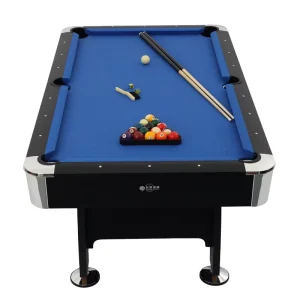 Home MDF Wood 8ft Pool Billiard Table Pool Arcade Style With Accessories