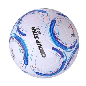 Hot Bonded Custom PU Leather Soccer Ball with Personal LOGO Design Low Bounce Football Futsal Office Size 5 and Size 4