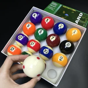 Hot Selling Budget friendly Resin Material Pool Balls 2 1 4”inch 57.2 mm 4A Grade Billiards Balls 16PCS box Complete Set