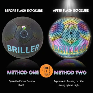In Stock Reflective Football Factory Price Luminous Football Glow in the Dark PU Soccer Size 5 Soccer Ball Size 5 Soccer Ball