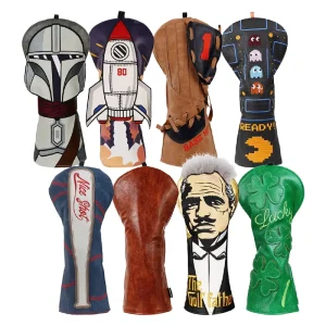 In Stock Unique Style Portable Golf Accessories Pu Leather Driver Cover Golf Head Covers Club Golf Headcover