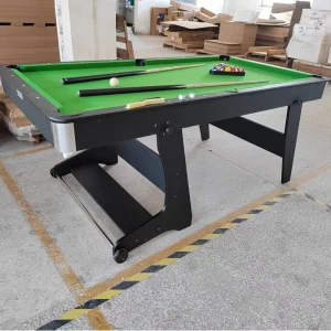 Indoor 6ft Folding Legs Portable Billiard Pool Table With Dining Top