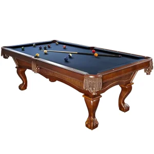 Indoor 9ft Solid Wood and Slate Pool Table Billiard