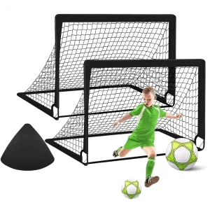 Indoor And Outdoor Pop Up Kids Practice Soccer Goals For Backyard Field Court