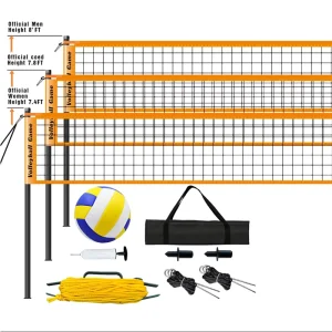 Indoor And Outdoor Portable Volleyball Practice Net Adjustable Volleyball Trainer Net