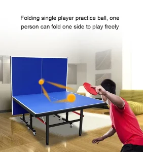 Indoor Folding Sport Table Tennis Set with 8 Wheel International Standard Size Durable High Density Fiberboard