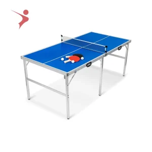 Indoor Outdoor Foldable Table Tennis Table Portable Storage Placement of Aluminum Table Tennis Table with Hand Grip