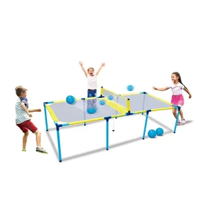 Indoor Outdoor PingPong Table Set Paddle Ball Sports Equipment Set Folding Trampoline Portable Table Tennis Table Game for Kids