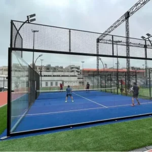 Indoor Panoramic Padel Tennis Court With Roof LED Lights For Gymnasium Sports Center