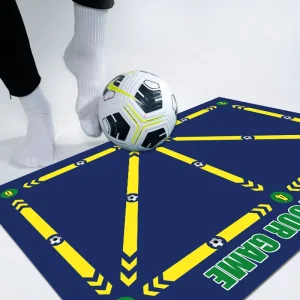 Indoor Silent Anti-Skid Football Footstep Training Mat Shock Absorption Soccer Training Mat