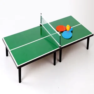 Indoor Sport Desktop Game 60cm Portable Mini Table Tennis Set with MDF Material Wood Color