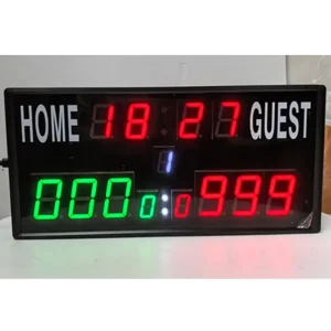 Indoor Sports Equipment Basketball Badminton Court with LED Timer Scoreboard Remote Control PE Backboard