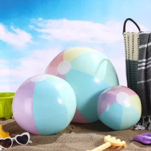 Inflatable Beach Ball Logo Bulk Pastel Jumbo Large Beach Ball for Adults Summer Beach Swimming Pool Ball Water Activity