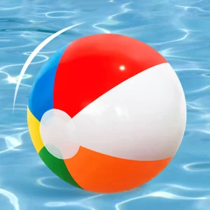 Inflatable Beach Ball Rainbow PVC Plastic Sports Beach Ball for Outdoor Fun and Games