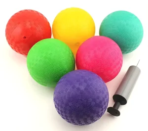 Inflatable Dodgeball Kickball with Hand Pump Rubber Dodge Ball Multicolored Playballs Customized logo and Design