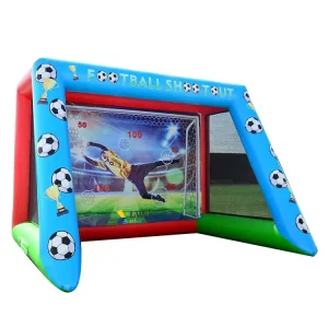 Inflatable Football Shoot Out Goal with Score Zones Kids Outdoor Soccer Game for Carnival Party Playground Sports Activity