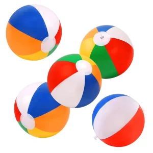 Inflatable Large Beach Balls Rainbow Color Pool Ball Volleyball Swimming Beach Ball Party Favor Beachball Balloons