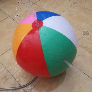 Inflatable Outdoor Beach Ball Water Playing Sprinkler Ball for Kids Water Sprayer Ball
