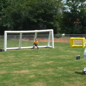 Inflatable PVC Football Goal Portable Soccer Goal Outdoor Soccer Goal Post Solid Frame for Kids
