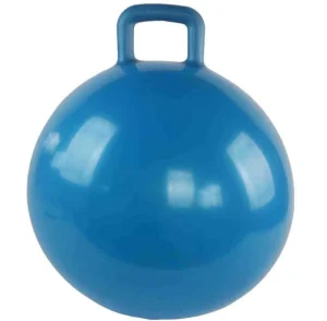 Inflatable PVC Yoga Ball Bouncy Jumping Balls with Handles Explosion-proof 45cm Diameter for Kids Hopping Indoor Outdoor