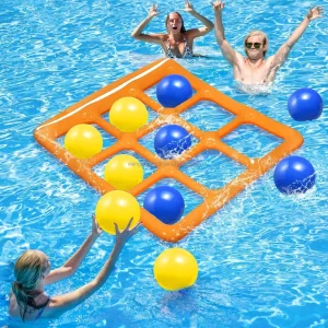 Inflatable Pool Toy with 10 Balls Pool Toys Games Set for Adults Teens Kids 2 10 Players Inflatable Water Game Toy Set